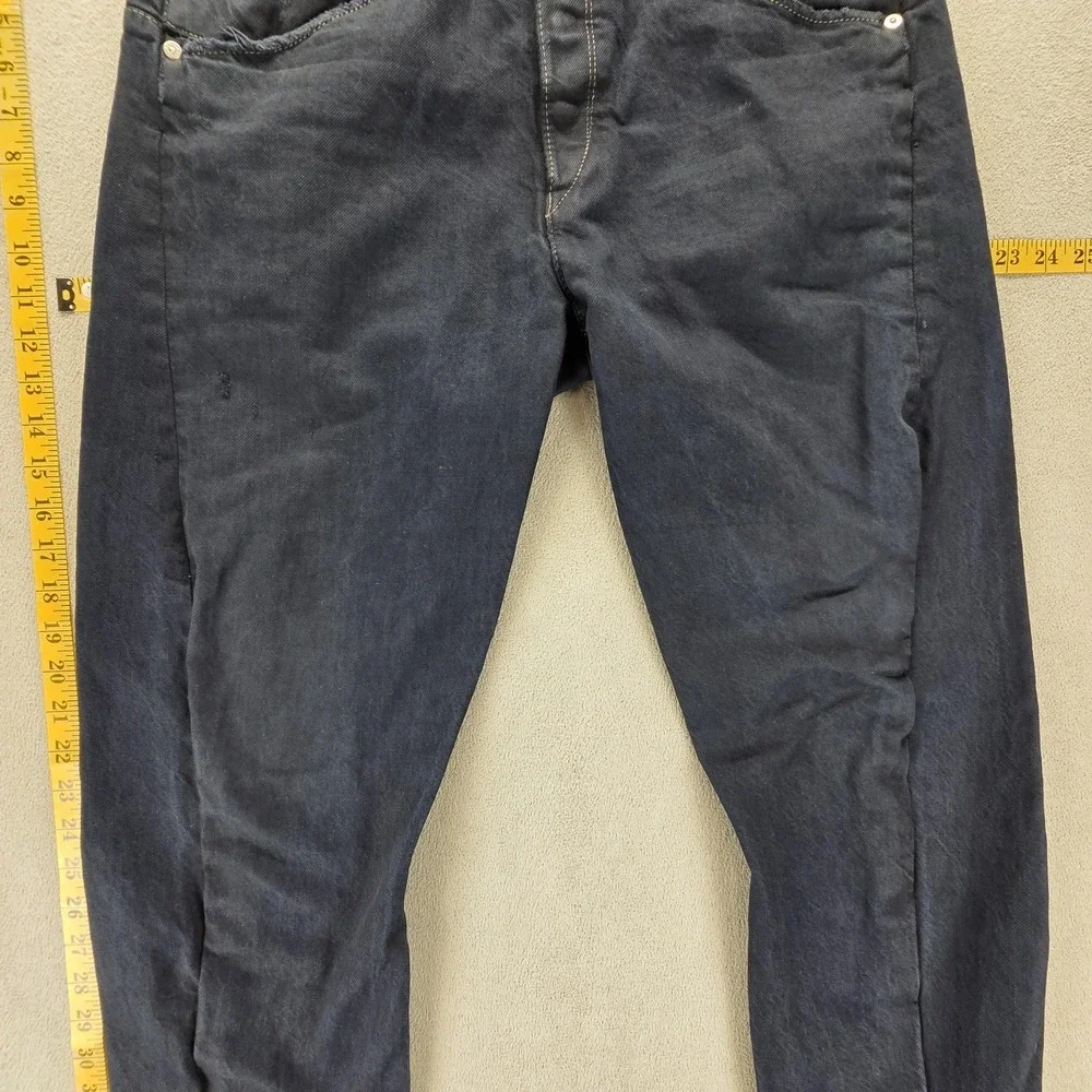 VTG Levis Engineered Jeans Mens Blue Dark Wash Twisted Altered Hem Fits 32x28